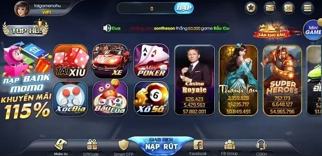 Một số tính năng của trang web Lixi88 Games - Lixi88