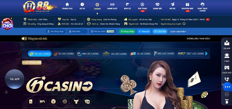 M788 tặng thưởng chào mừng 100% - M788